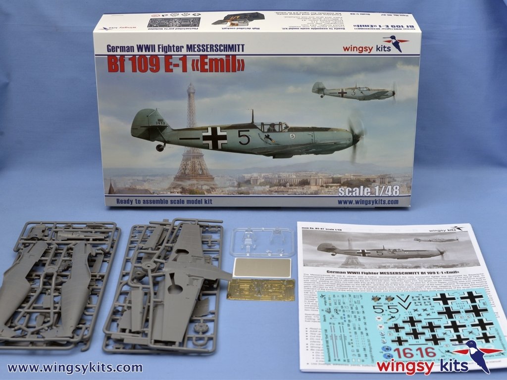 Maquette Wingsy D5-07 Chasseur allemand de la Seconde Guerre mondiale MESSERSCHMITT Bf 109 E-1 1/48 – image 2
