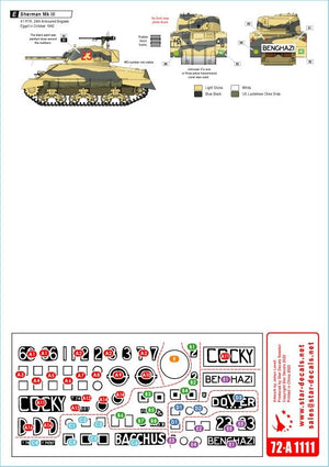 Star Decals 72-A1111 Chars Sherman britanniques en Afrique du Nord 1/72 – Bild 2