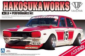 Aoshima 05126 Hakosuka Works LB Performance LB-Works/Skakotan Koyaji&amp;#39;s Choice Nissan Skyline 4 portes 1/24