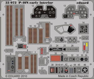 Eduard 33072 P-40N début intérieur SA pour HASEGAWA 1/32