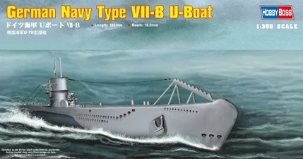 Hobby Boss 83504 Sous-marin allemand Type VII-B (échelle 1/350)