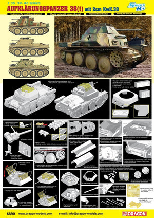 Dragon 6890 Aufklarungspanzer 38(t) avec 2cm Kw.K.38 (1/35)