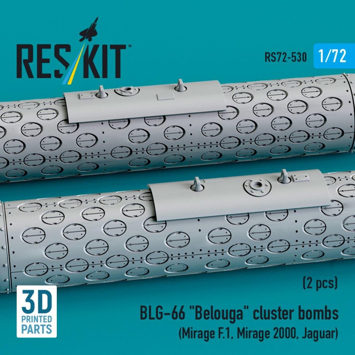 RESKIT RS72-0530 BLG-66 « Belouga » bombes à fragmentation (2 pièces) (Impression 3D) 1/72 – image 3
