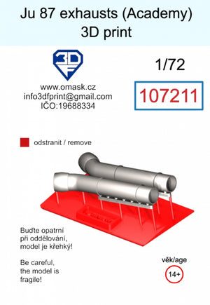 Omask 107211 Ju 87 échappement (Academy) Impression 3D 1/72 – image 2