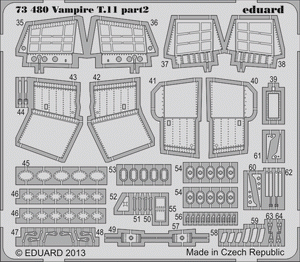 Eduard 73480 Vampire T.11 1/72 AIRFIX – immagine 2