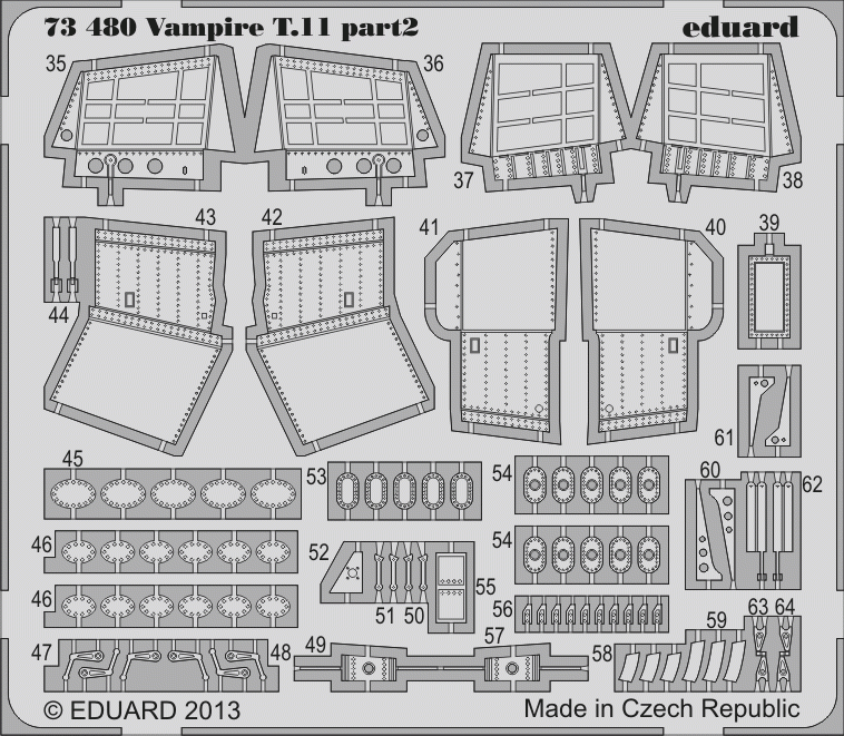 Eduard 73480 Vampire T.11 1/72 AIRFIX – immagine 2