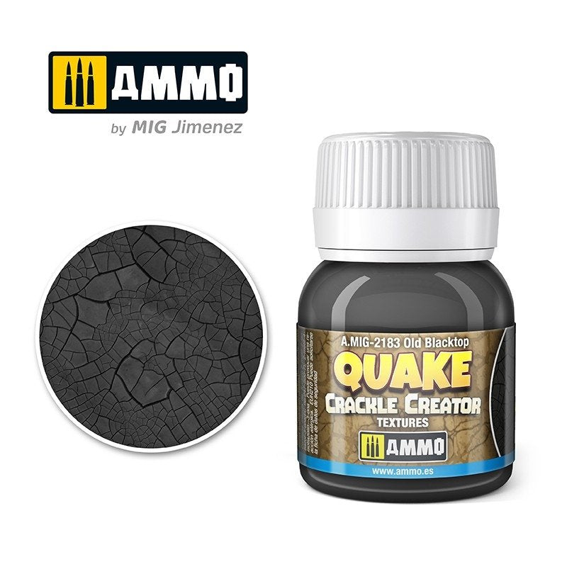 AMMO de Mig Jimenez 2183 QUAKE CRACCLE CREATOR TEXTURES Old Blacktop 40ml