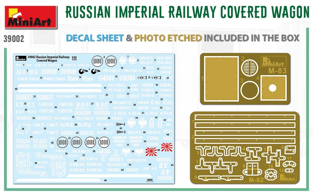 MiniArt 39002 WAGON COUVERT DES CHEMINS DE FER IMPÉRIAUX RUSSES 1/35 – image 2