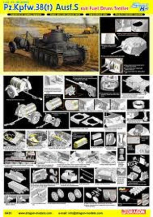 Dragon 6435 Pz.Kpfw.38(t) Ausf.S avec remorque à fût de carburant (1/35) – Bild 2