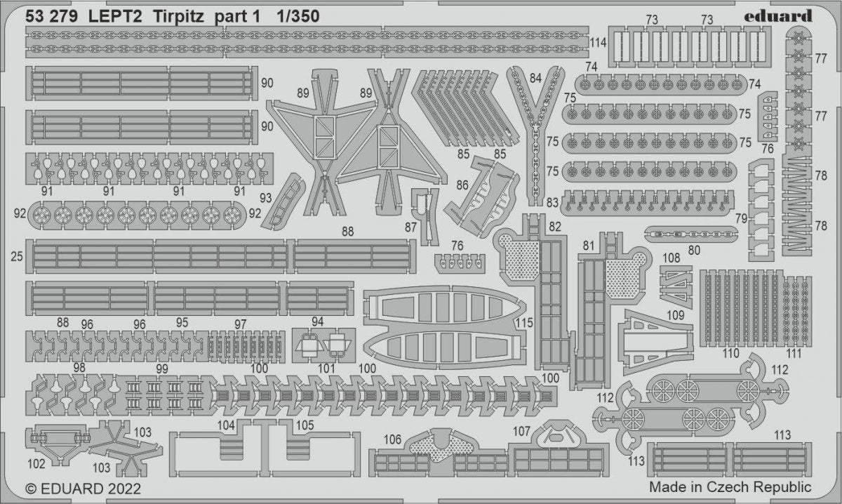 Eduard 53279 Tirpitz partie 1 TROMPETTE 1/350