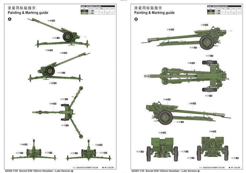 Trumpeter 02329 Obusier soviétique D-30 de 122 mm - Version tardive (1/35)  – Bild 3
