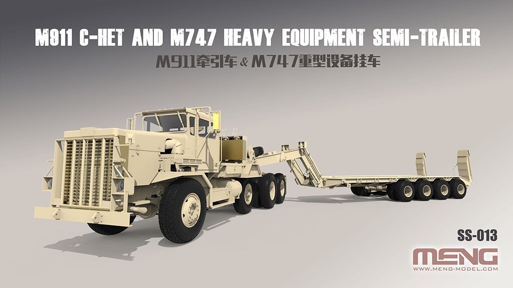 Semi-remorque pour engins lourds Meng Model SS-013 M911 C-HET et M747, échelle 1/35 – immagine 2