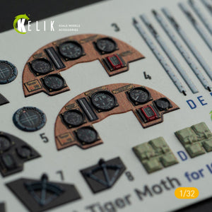 KELIK K32022 DH.81A Tiger Moth - Décalcomanies 3D pour l&amp;#39;intérieur avec pièces imprimées en 3D pour kit ICM 1/32 – image 2