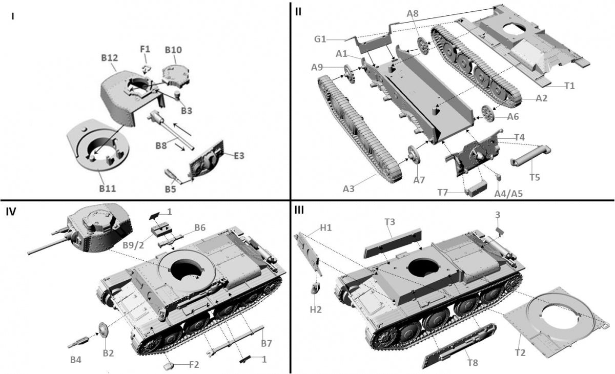 Premier char léger allemand PL109 Pz.Kpfw 38 Ausf. D 1/72 – immagine 3