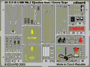 Siège éjectable vert Eduard 32511 F-4, échelle 1/32, Tamiya