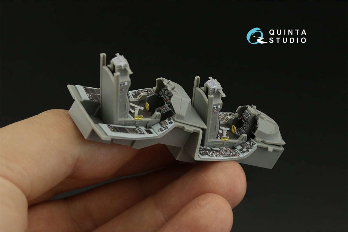 Intérieur imprimé en 3D et coloré pour le F-16D Block 30 de Quinta Studio QD48418 (outillage Kinetic 2022), échelle 1/48 – immagine 11