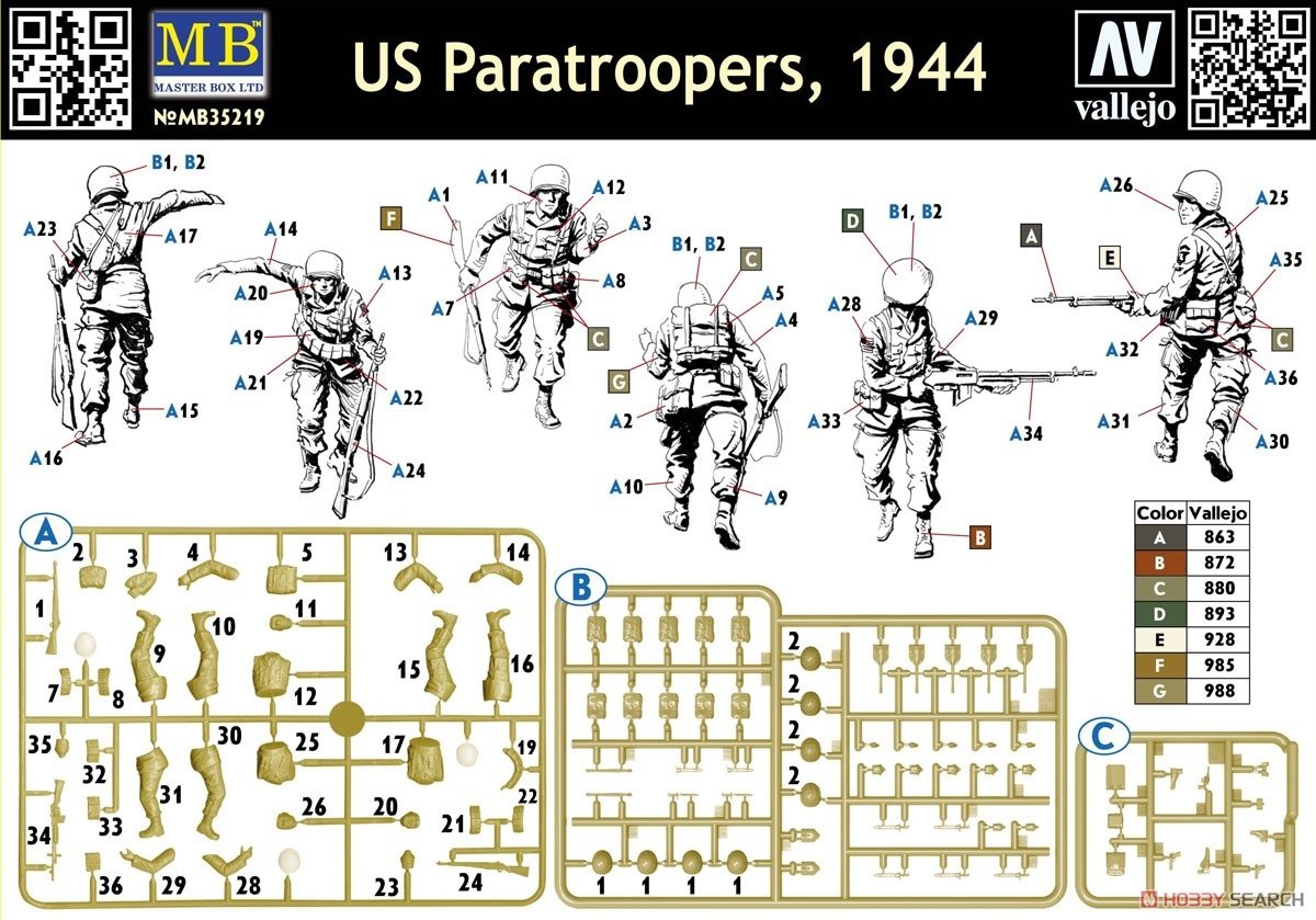 Master Box 35219 Parachutistes américains 1944 1/35 – image 2