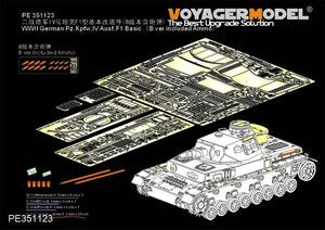 Maquette Voyager PE351123B Char allemand Pz.Kpfw.IV Ausf.F1 Basic (version B, munitions incluses) (pour TAMIYA 35374) 1/35