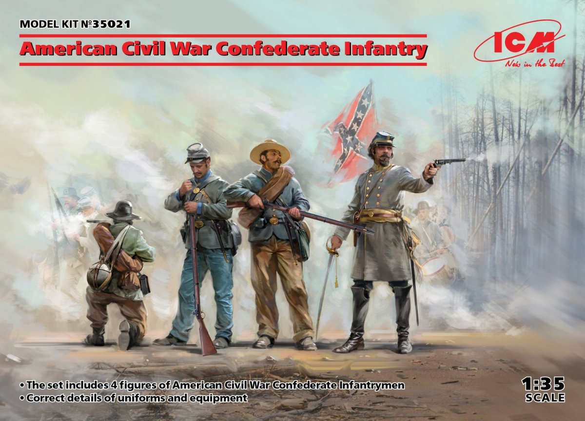 ICM 35021 Infanterie confédérée de la guerre de Sécession américaine, échelle 1/35