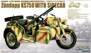 Great Wall Hobby L3508 Zundapp KS750 allemand de la Seconde Guerre mondiale avec side-car, échelle 1/35