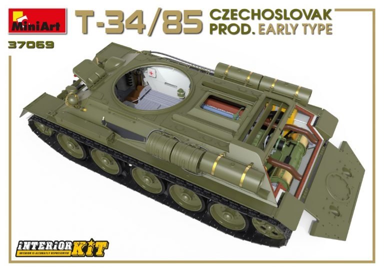 Miniart 37069 T-34/85 Production tchécoslovaque Type précoce 1/35 – immagine 3