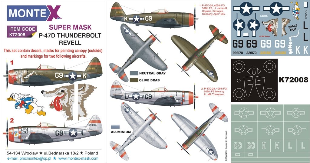 Montex K72008 P-47D 1/72 