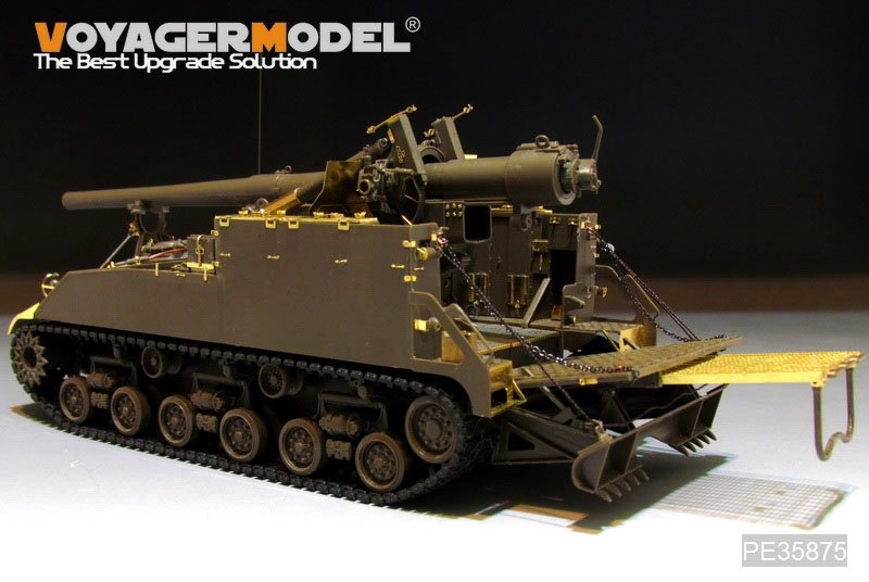 Maquette Voyager PE35875 Canon automoteur américain M40 de base de la Seconde Guerre mondiale (base d&amp;#39;antenne incluse) pour Tamiya 1/35 – imagen 9