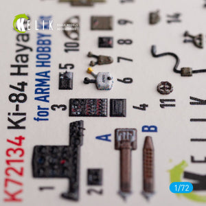 KELIK K72134 Ki-84 Hayate - décalcomanies 3D intérieures pour maquette Arma Hobby au 1/72 – image 5