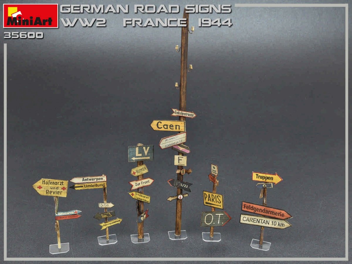 MiniArt 35600 PANNEAUX DE ROUTE ALLEMANDS SECONDE GUERRE MONDIALE (FRANCE 1944) 1/35 – image 6