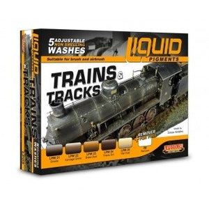 Coffret de pigments liquides Lifecolor LP05 Trains et rails 6 x 22 ml
