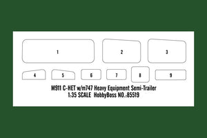 Hobby Boss 85519 M911 C-HET avec semi-remorque pour engins lourds m747 (1/35)  – imagen 3