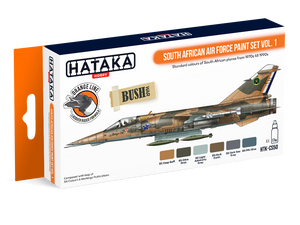 Coffret de peinture Hataka HTK-CS50 pour l&amp;#39;armée de l&amp;#39;air sud-africaine, volume 1 (8 x 17 ml)