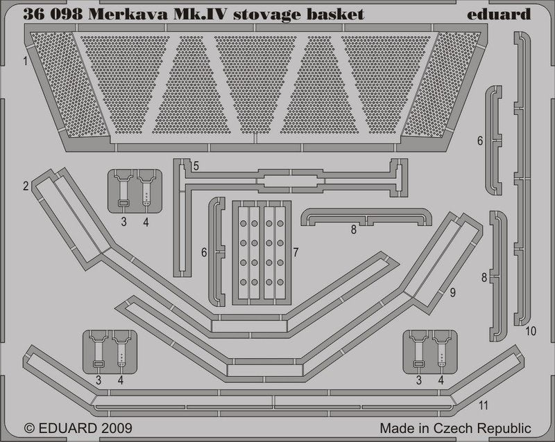 Panier de rangement Eduard 36098 Merkava Mk. IV, échelle 1/35, Academy