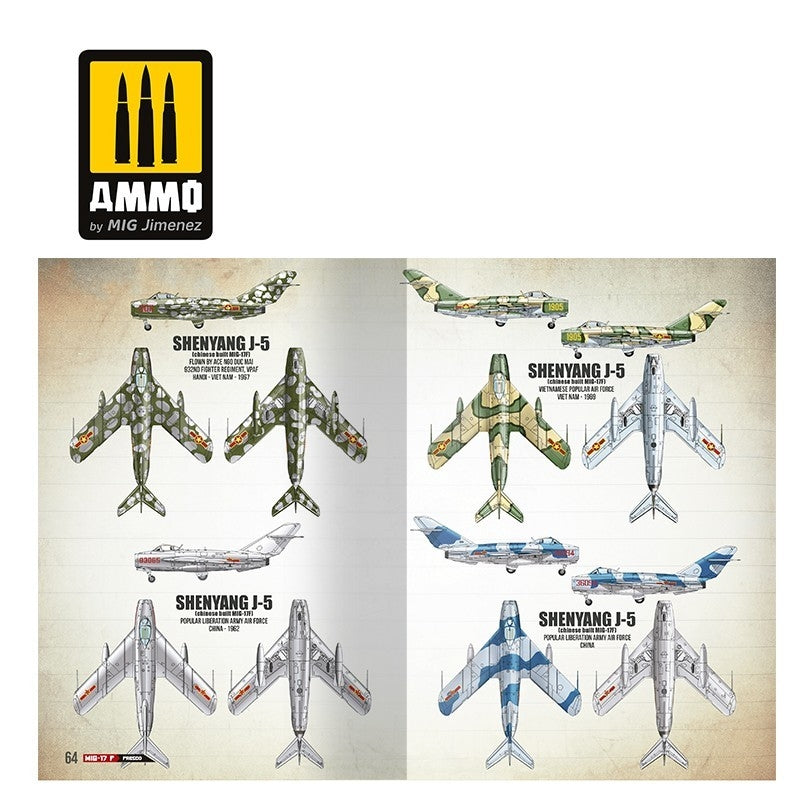 Munitions de Mig Jimenez 6084 MIG-17F / LIM-5 / SHENYANG J-5 - Guide visuel pour modélistes (Multilingue - Anglais, Espagnol, Allemand) – imagen 5