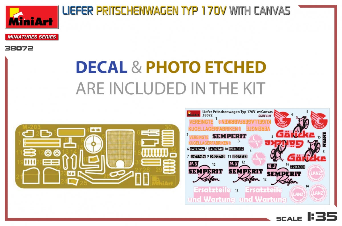 MiniArt 38072 LIEFER PRITSCHENWAGEN TYP 170V WITH CANVAS 1/35 – zdjęcie 2
