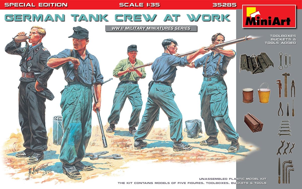 MiniArt 35285 ÉQUIPAGE DE CHAR ALLEMAND AU TRAVAIL. ÉDITION SPÉCIALE 1/35