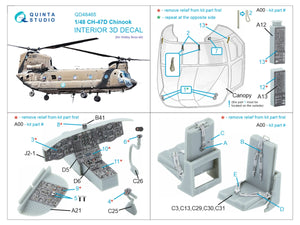 Intérieur coloré imprimé en 3D sur papier décalcomanie Quinta Studio QD48465 CH-47D (HobbyBoss) 1/48 – image 7