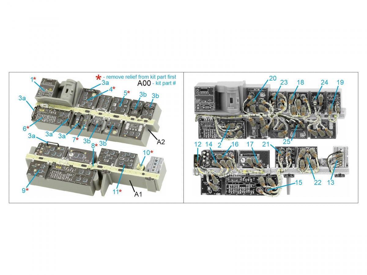Quinta Studio QD35117 AH-64D Baies avioniques avant étendues Intérieur imprimé en 3D et coloré sur papier décalcomanie (Meng) 1/35 – image 2