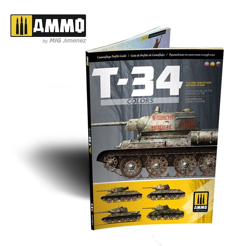 Munitions Mig Jimenez 6145 Couleurs T-34. Motifs de camouflage du char T-34 pendant la Seconde Guerre mondiale (Multilingue)