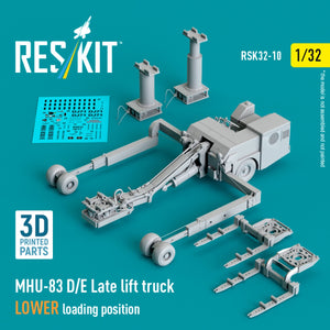 RESKIT RSK32-0010 MHU-83 D/E Chariot élévateur tardif, position de chargement inférieure (kit de maquette imprimé en 3D) 1/32 – immagine 2