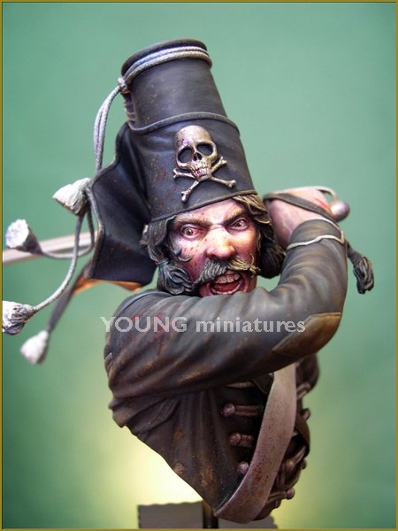 Young Miniatures YH1836 La Mort, 5e Hussards de Frédéric le Grand, échelle 1/10 