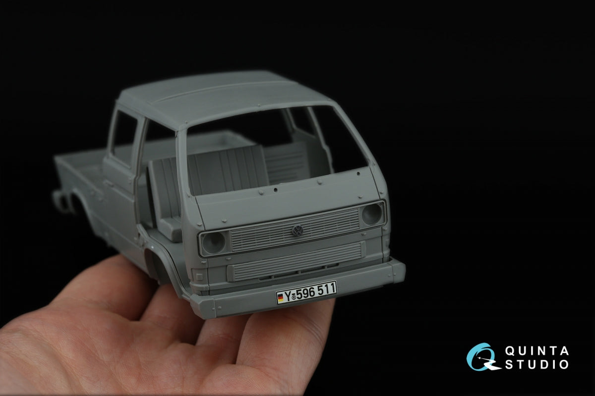 Intérieur imprimé en 3D et coloré sur papier décalcomanie (Takom) pour la famille VW T3 de la Bundeswehr (Quinta Studio QD35138) à l&amp;#39;échelle 1/35  – image 14