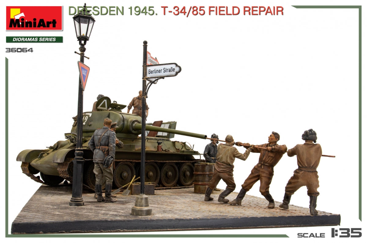 MiniArt 36064 Dresde 1945. Réparation de terrain T-34/85. Grand coffret 1/35 – image 7