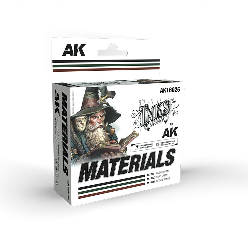 AK Interactive AK16026 MATÉRIEL – KIT D'ENCRE 3 x 30 ml