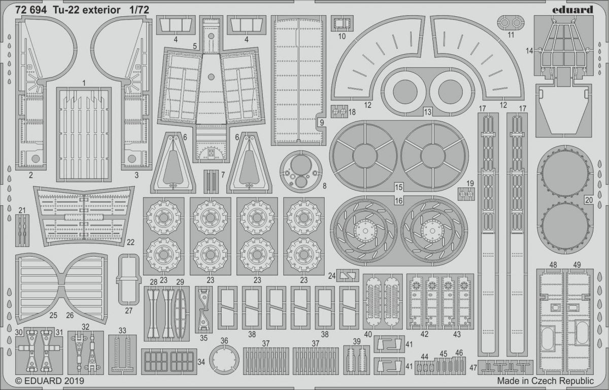Eduard 72694 Tu-22 extérieur 1/72 TRUMPETER