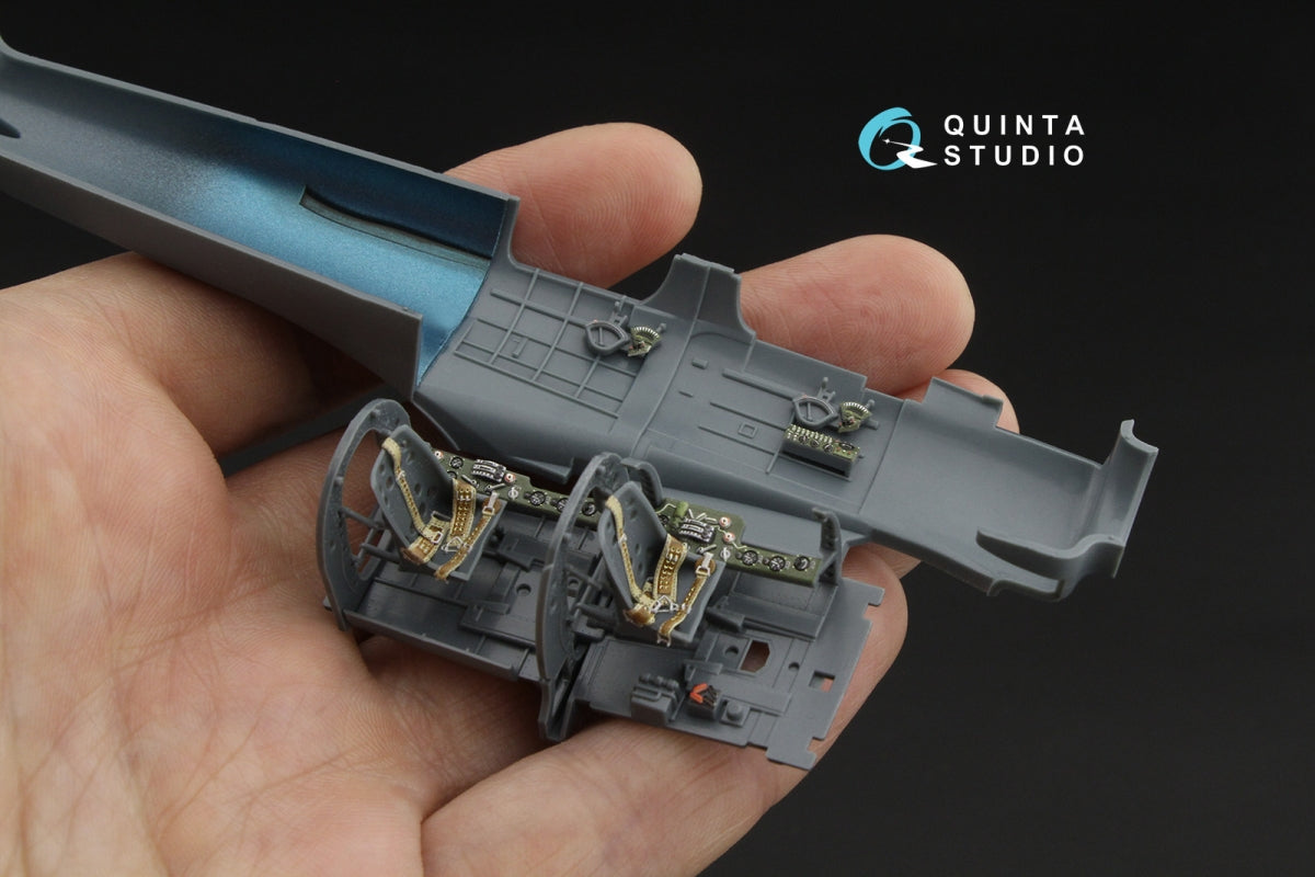 Intérieur imprimé en 3D et coloré sur papier décalcomanie Quinta Studio QD48611 A6M2-K Zero (Eduard) 1/48 – immagine 6