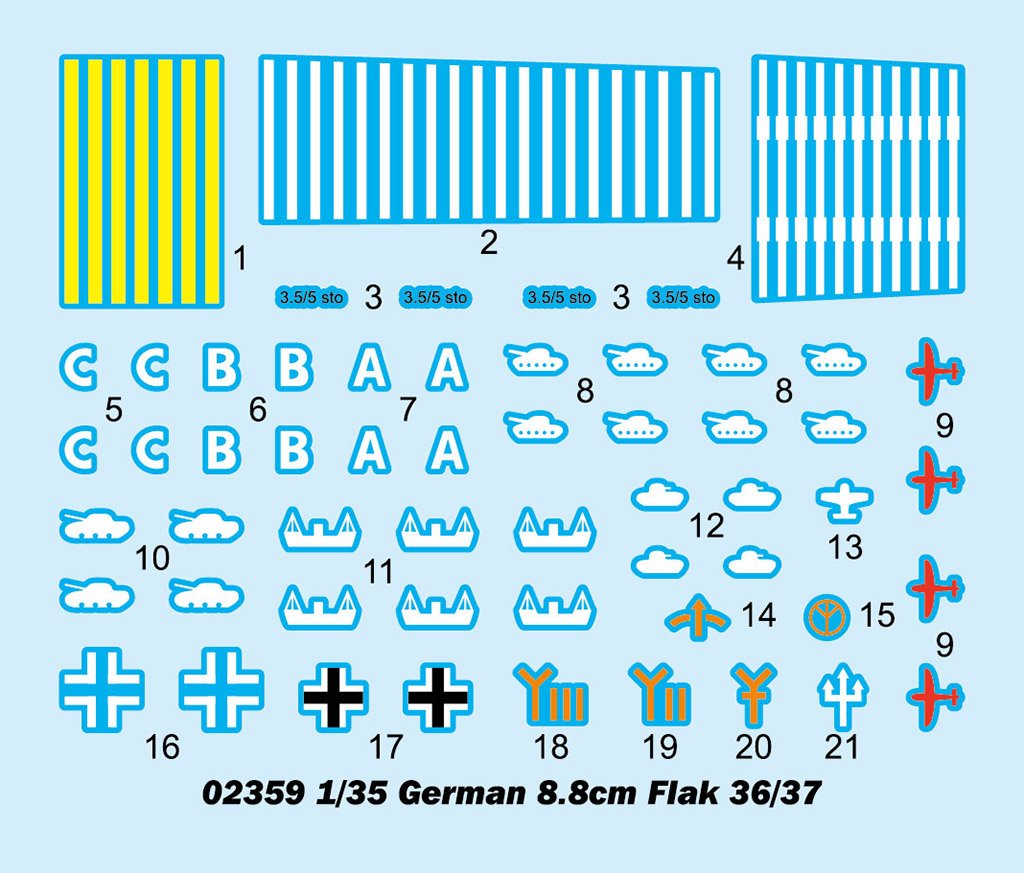 Trumpeter 02359 Germanium 8,8 cm Flak 36/37 1/35 – immagine 3