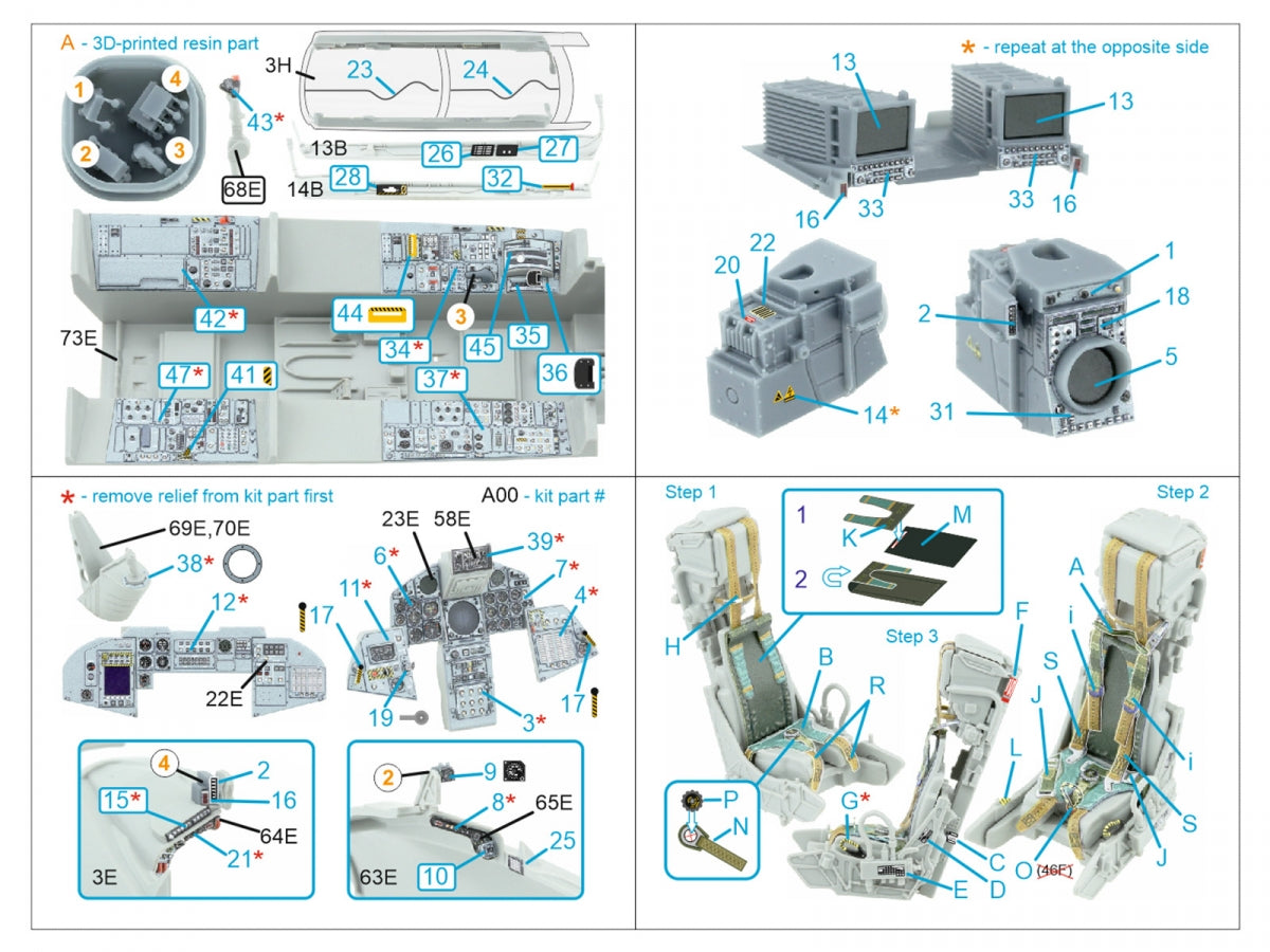 Intérieur imprimé en 3D et coloré sur papier décalcomanie (Italeri) de la Quinta Studio QD+32229 Tornado IDS (avec pièces en résine imprimées en 3D) à l&amp;#39;échelle 1/32 – immagine 3