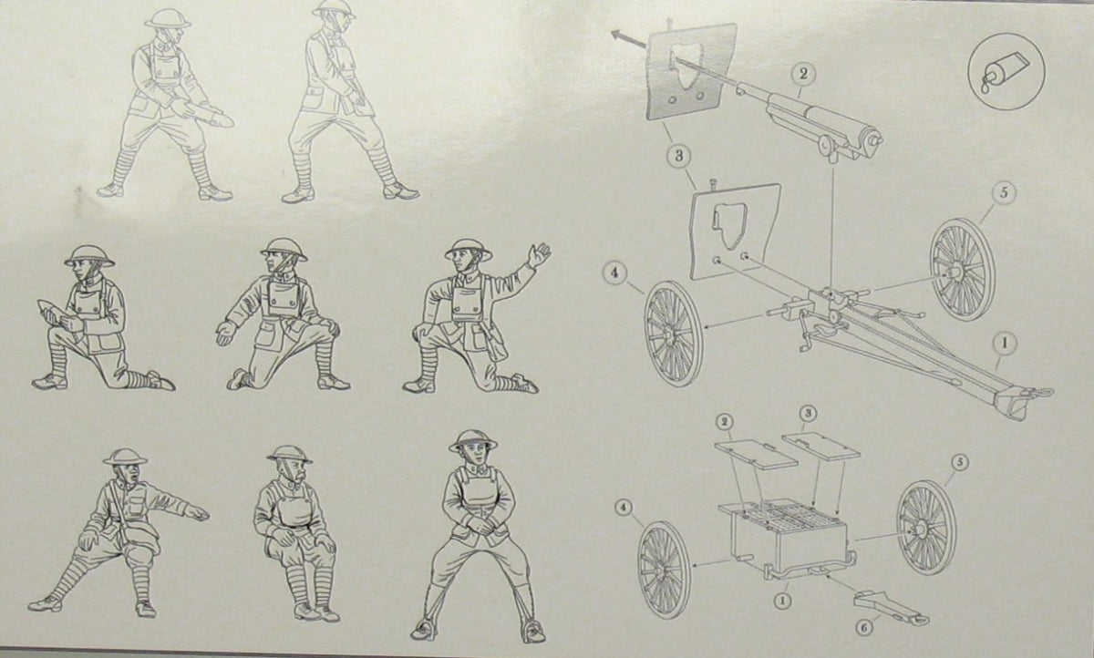 Hat 8158 WWI US 75mm Gun with Crew 1/72