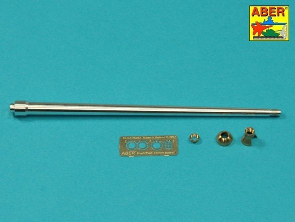 Canon Aber 35L-304 de 7,5 cm avec frein de bouche à chambre unique pour char allemand Tiger I, Ausf.H2, échelle 1/35  – image 2